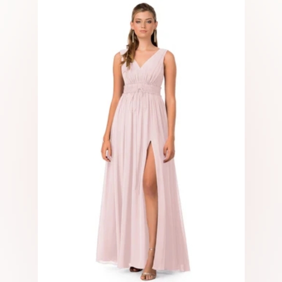 Azazie Kensington Bridesmaids Dress in Blushing Pink - Picture 4 of 14